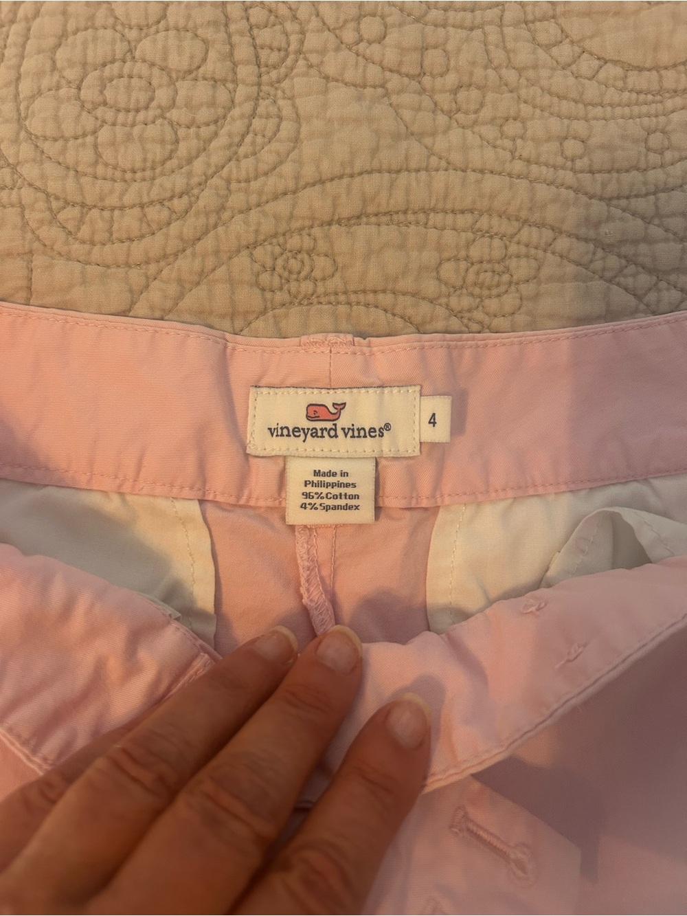 Vineyard Vines Light Pink Girls' Cotton Blend Shorts